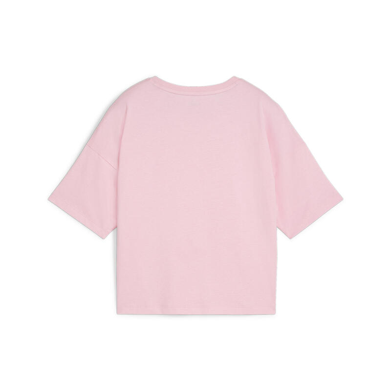 Essentials Logo Cropped T-Shirt Damen PUMA Pink Lilac