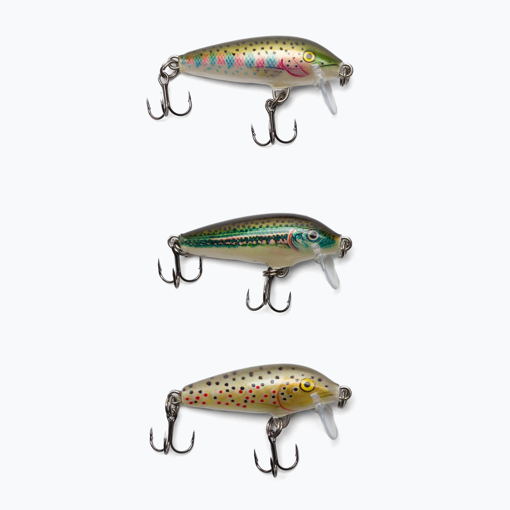 Kit de truta Wobbler de contagem regressiva Rapala 3 unid. 2/2