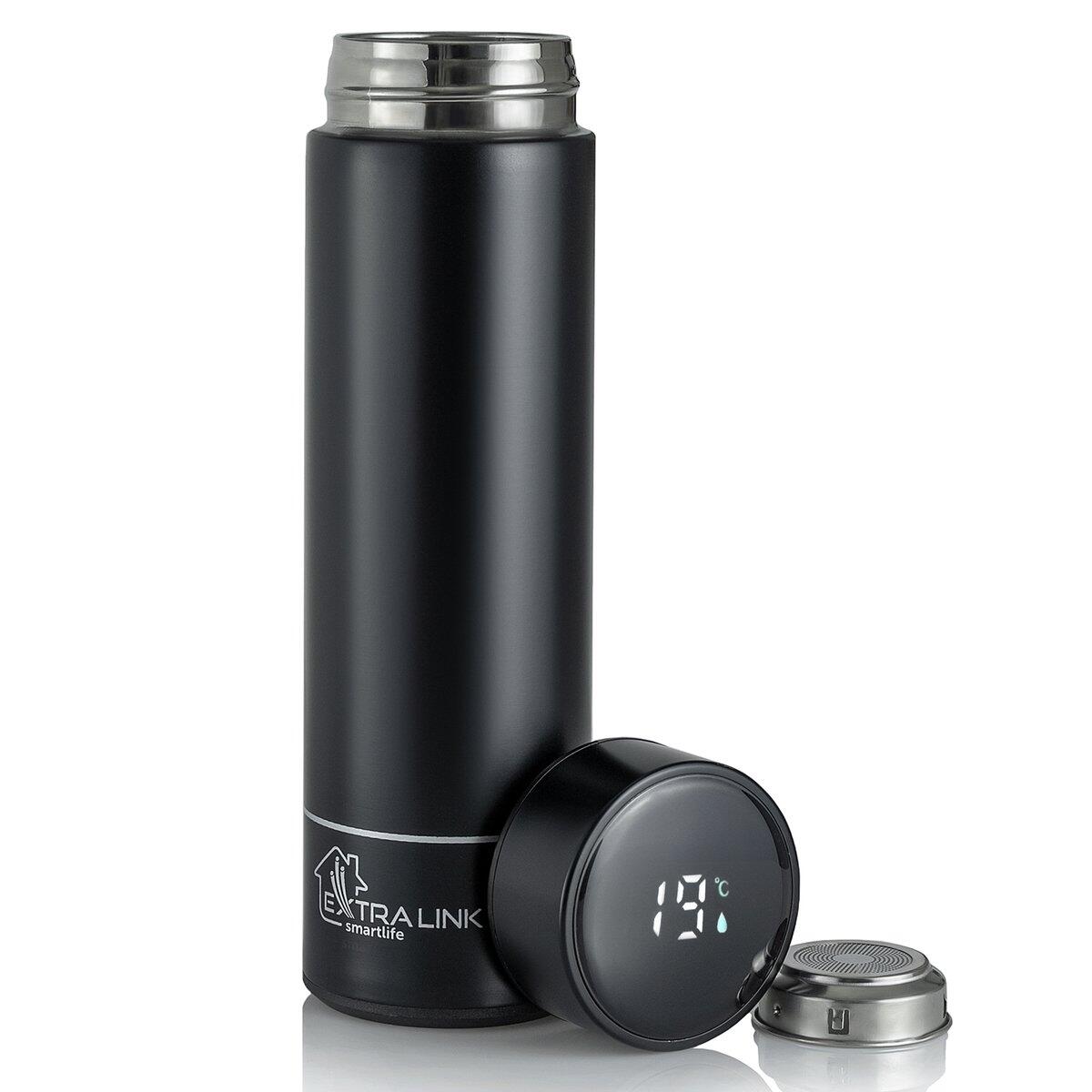 Termos z wyświetlaczem LED Extralink Smart Travel Mug Czarny Kubek termiczny