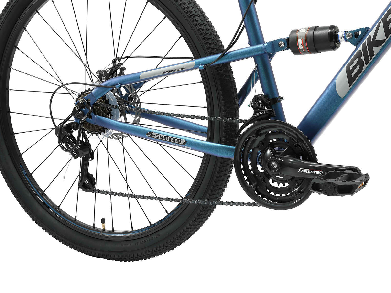 MTB fiets 29", volledig geveerde, 21 versnellingen, schijfremmen 5/6
