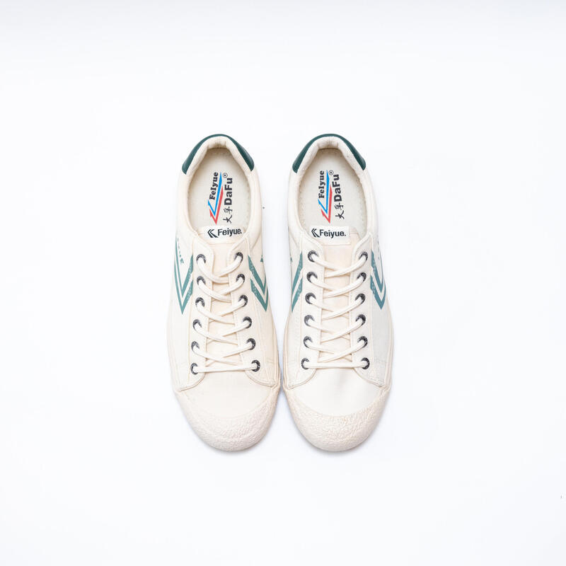 Vincent Rubber Sole Walking Exercise Sneakers - Beige x Green