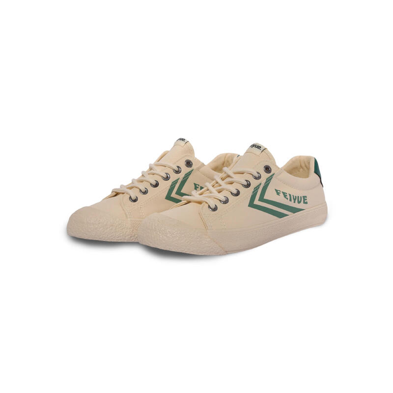 Vincent Rubber Sole Walking Exercise Sneakers - Beige x Green