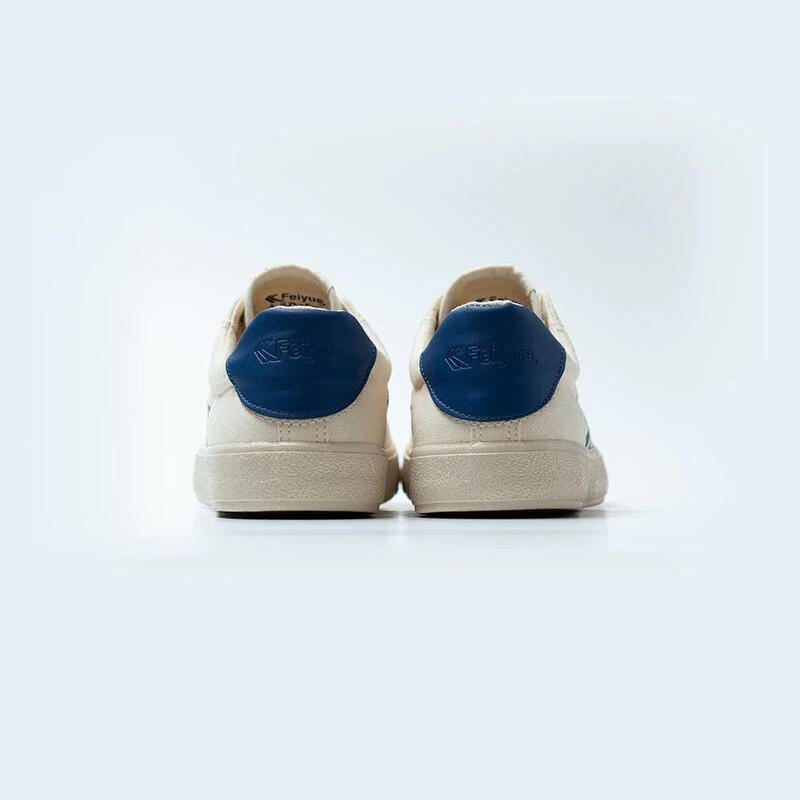 Vincent Rubber Sole Walking Exercise Sneakers - Beige x Blue