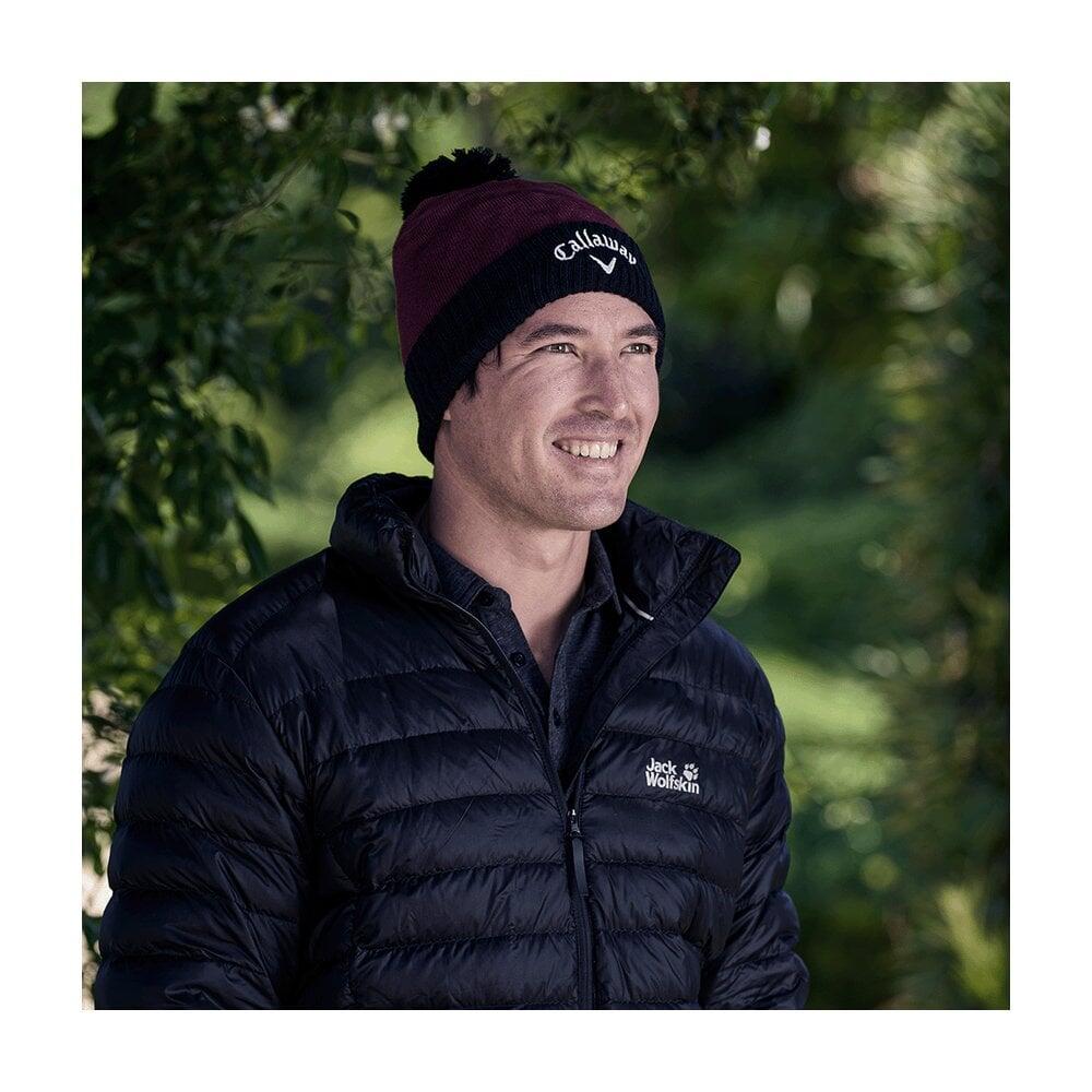 Callaway TA Pom Beanie - Wine/Black 3/3