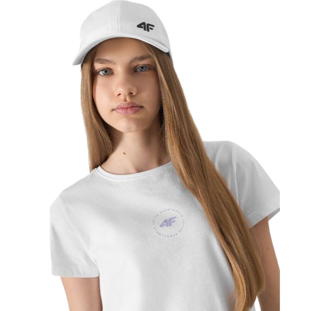 T-Shirt em Algodão de Educação Física Menina 4F TTSHF1111. Branco 2/4