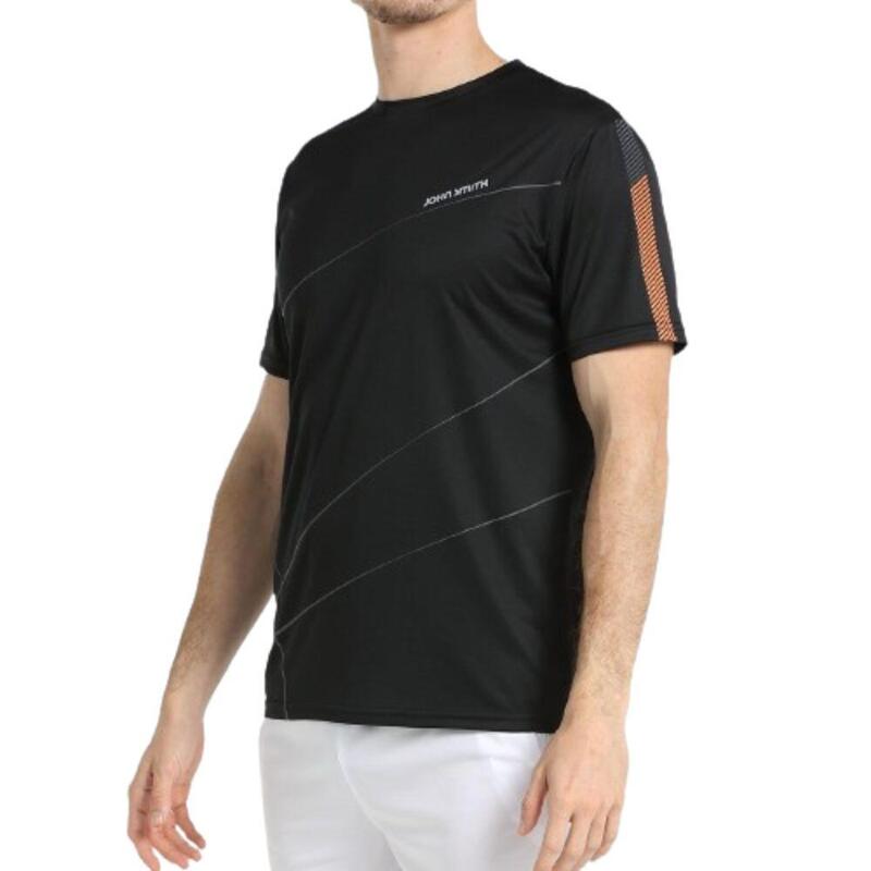 T-shirt Respirável de Corrida Quickerdry Homem JOHN SMITH BUZAR. Preto