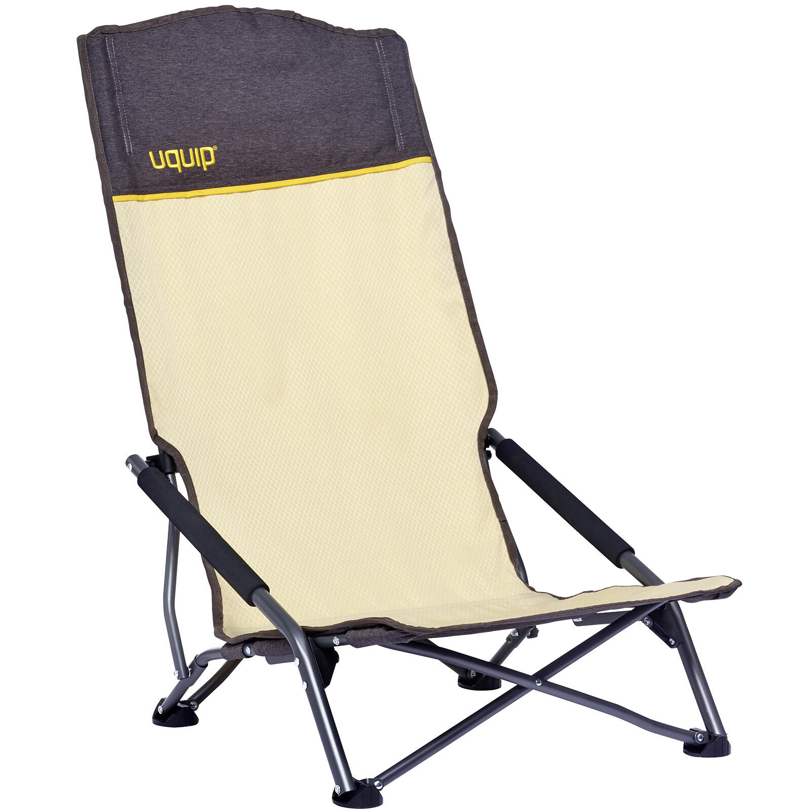 Uquip - Chaise De Plage Sandy Xl Camping Pliante En Acier 120kg - Chaise - Beige - Taille Unique - Decathlon