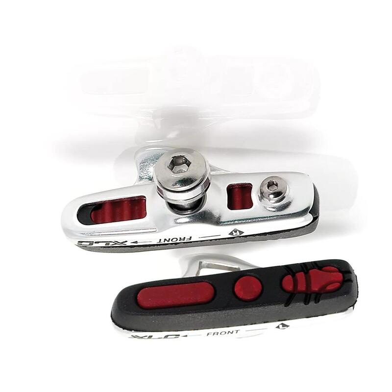 Remschoen BS-R04 Caliper Race 55mm Zwart/Rood Set a 4 Stuks