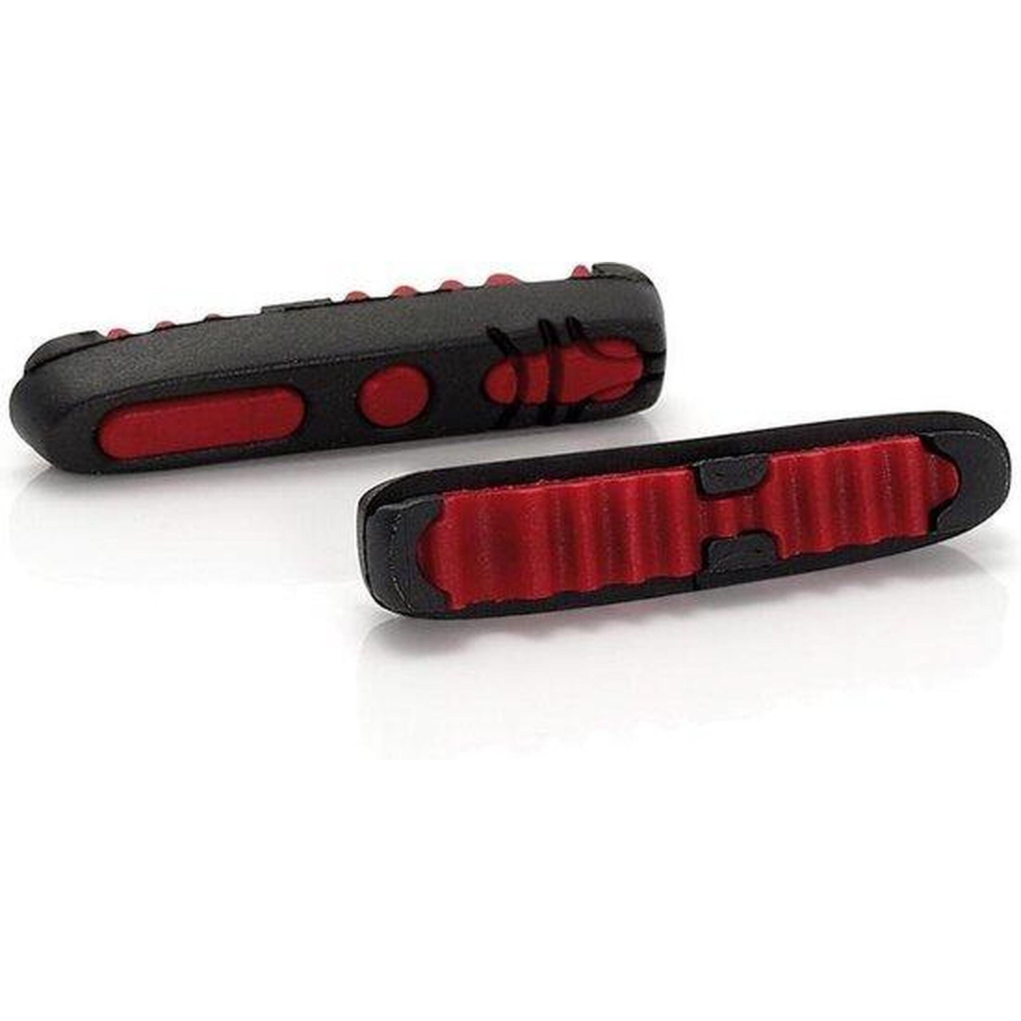 Caoutchouc de frein BS-X04 Race 55mm noir/rouge jeu de 4 pièces