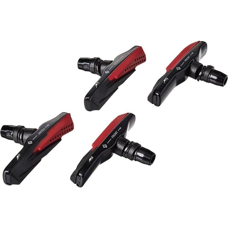 Remschoen BS-V03 V-Brake 72mm Zwart/Rood Set a 4 Stuks