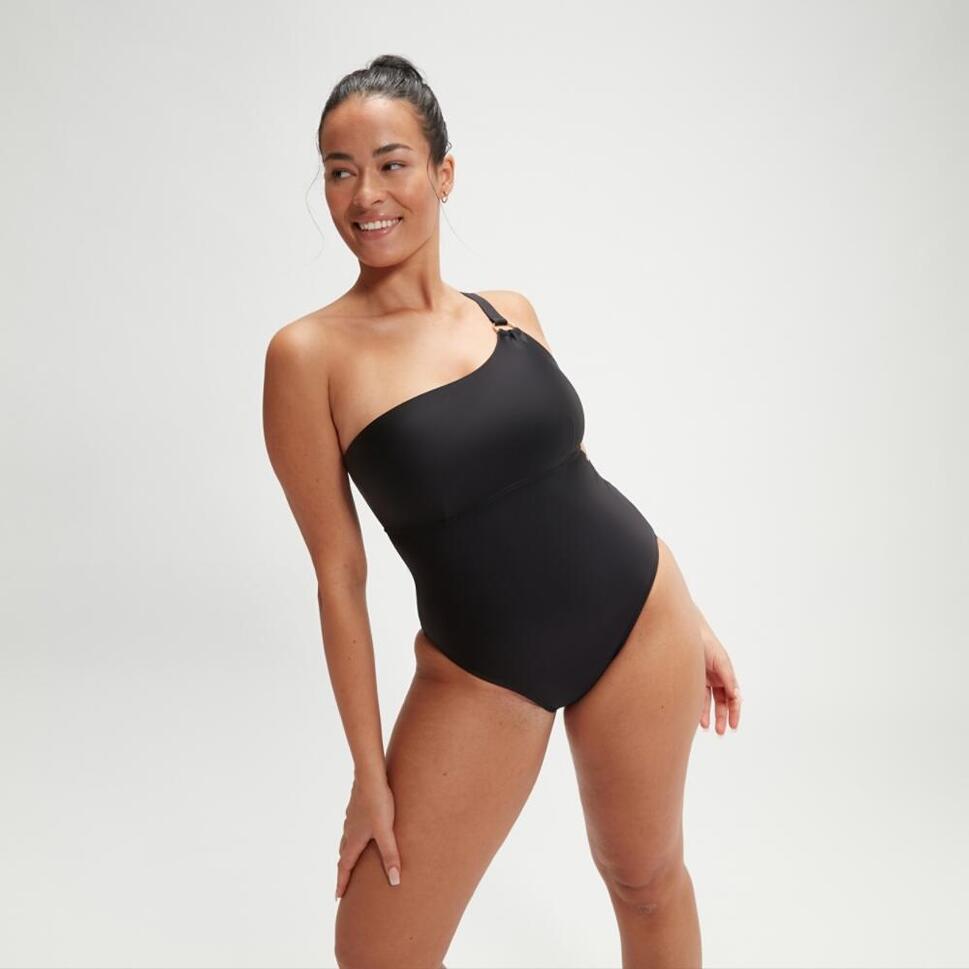 Speedo Modelujący Asymetryczny Strój Kąpielowy - Czarny - Rozmiar 32