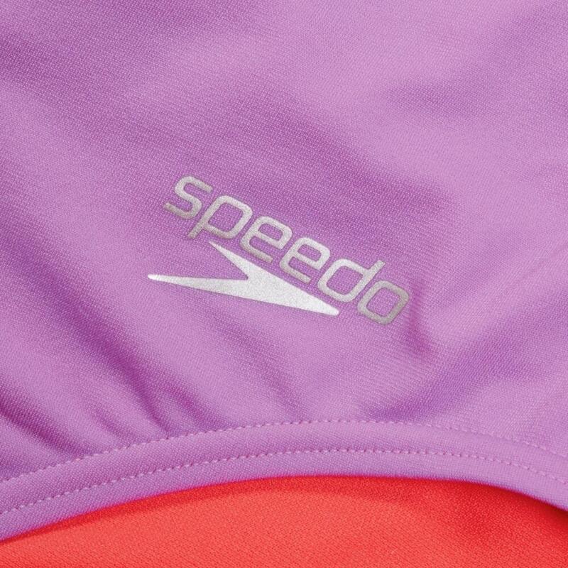 Speedo Womens Solid Tie Back Sweet Purple/Watermelon