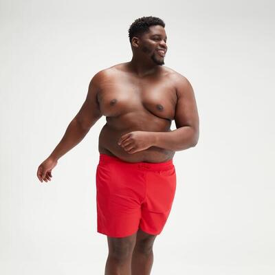 Heren essential 16'' zwemshort plus size rood