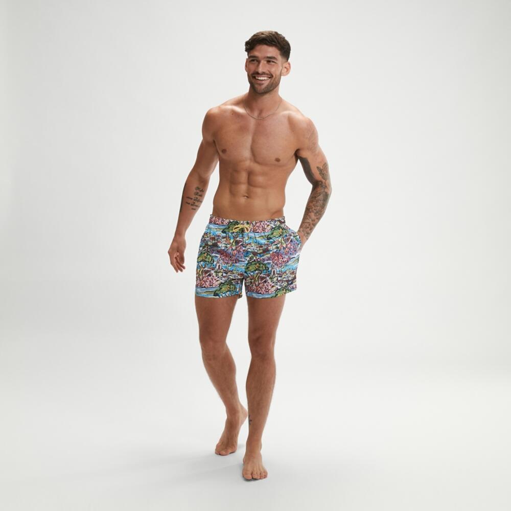 Men's Digital Printed Leisure 14" Swim Shorts 1/7