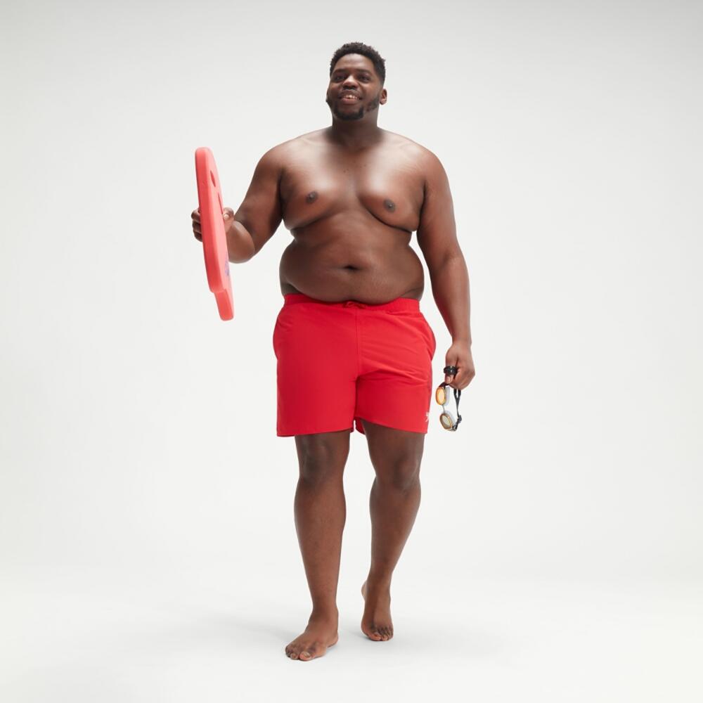 Heren Essential 16'' Zwemshort Plus Size Rood 4/7
