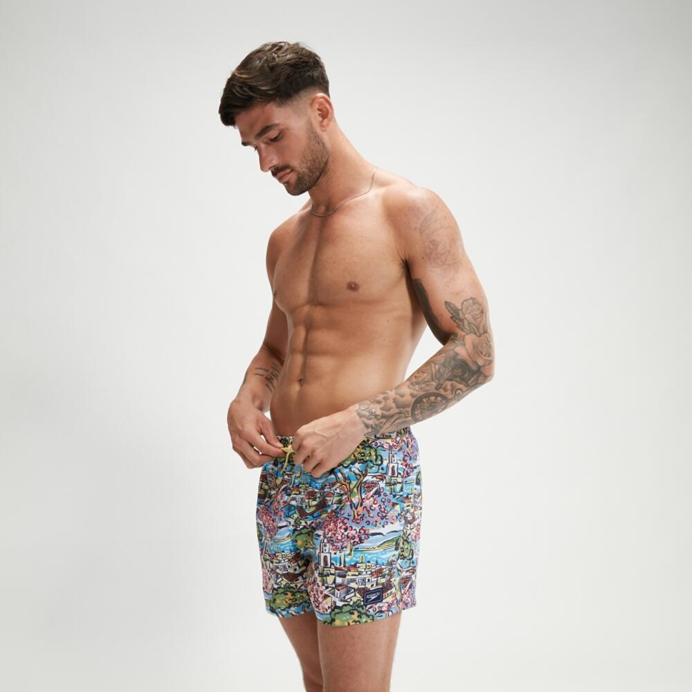 Men's Digital Printed Leisure 14" Swim Shorts 4/7