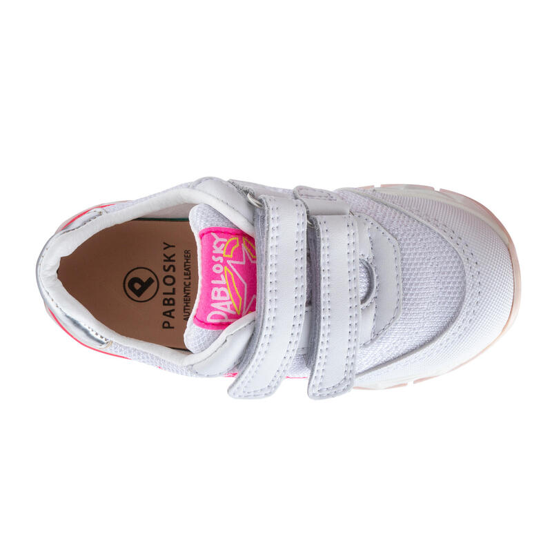 Zapatillas de marcha Pablosky Blancos para niña de piel