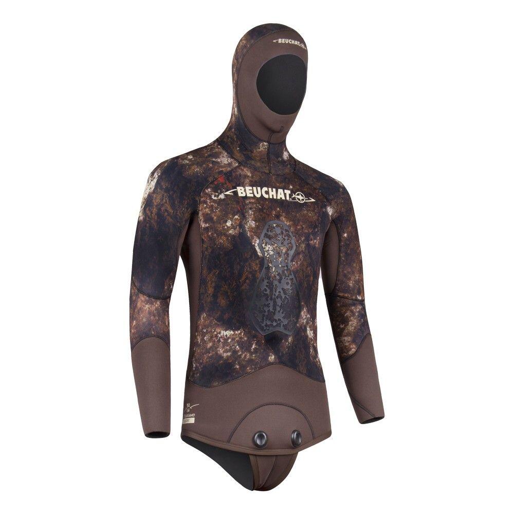 Beuchat - Combinaison De Chasse Sous-marine Rocksea Trigocamo Wide Veste 3mm - Veste De Plongée - Marron|noir - 38 S - Decathlon