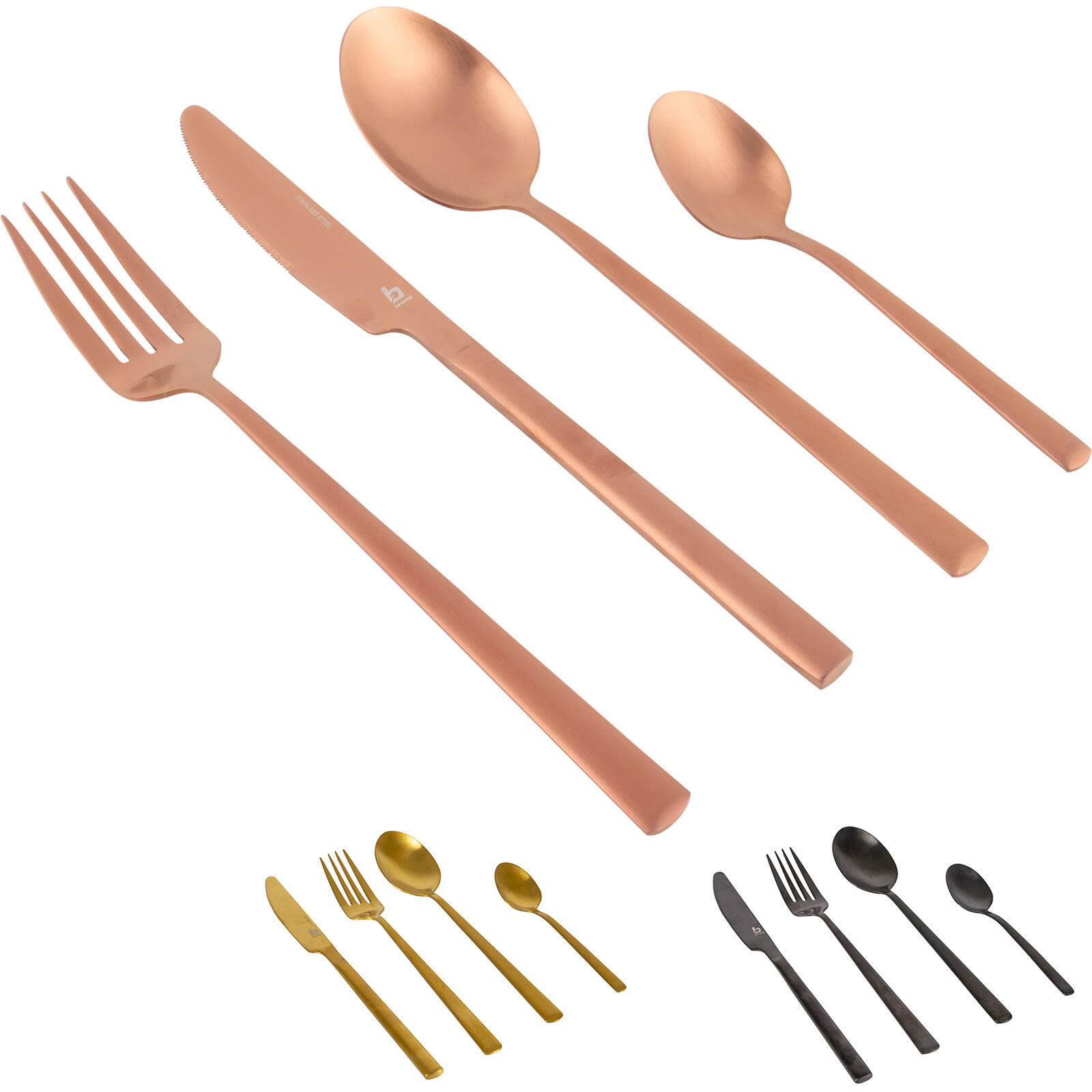 Industrial - Besteck-Set - Ballona - 4-Personen - Schwarz 3/5