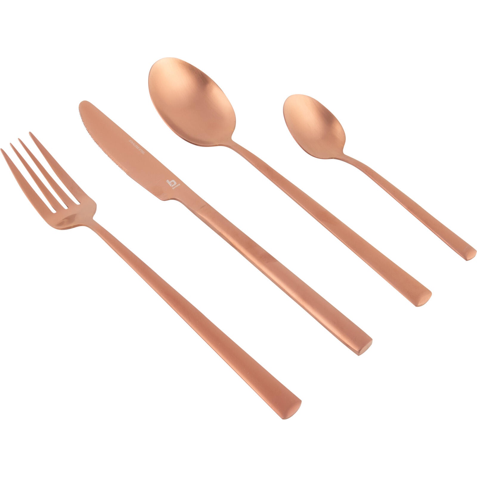 Bo-camp - Couverts De Camping Corson Set Voyage Table Acier Inoxydable 16pcs - Couvert - Orange - Taille Unique - Decathlon