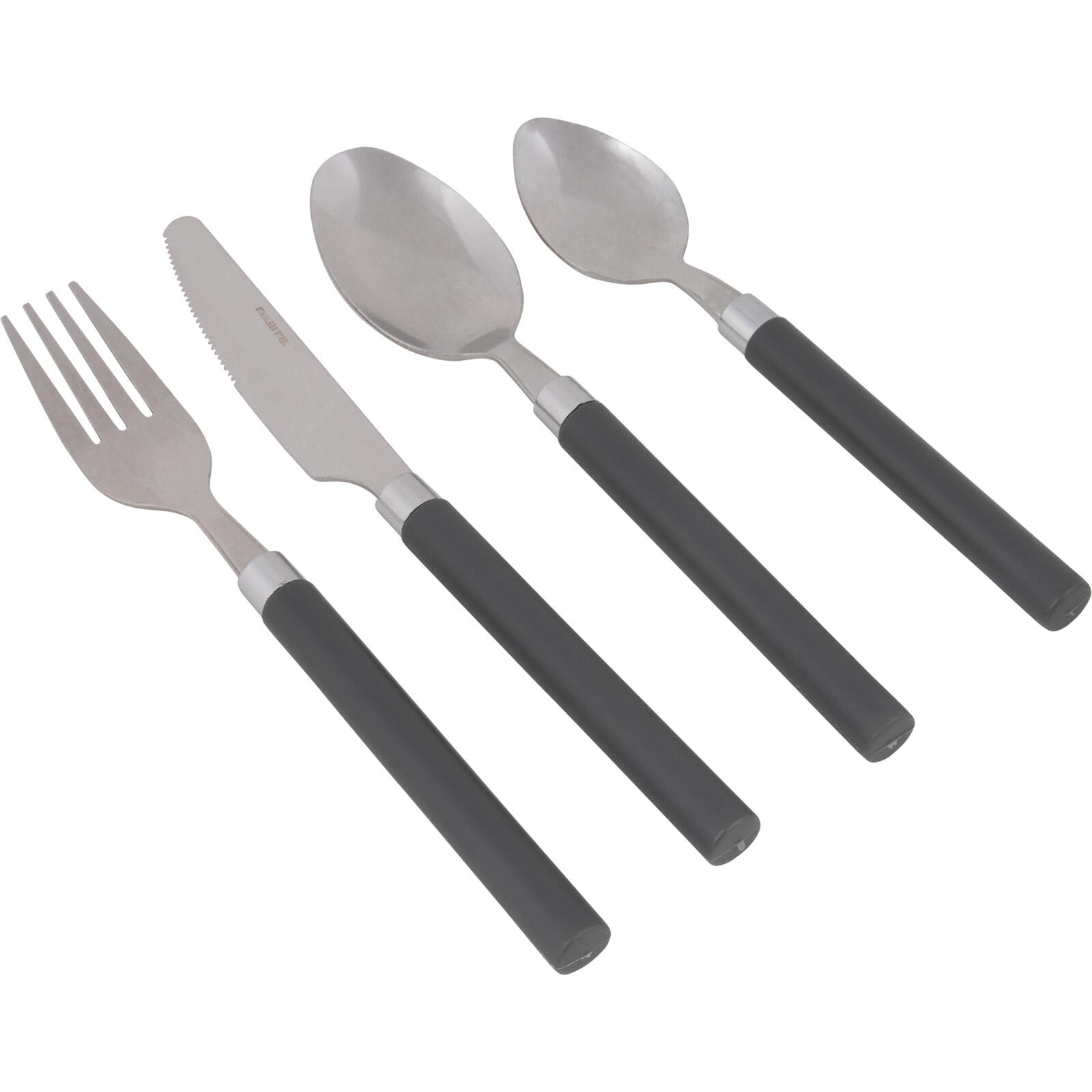 BO-CAMP Camping bestek set outdoor reizen roestvrij staal 16 stuks