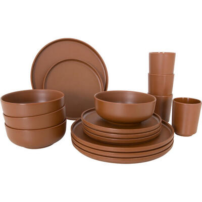 Melamine camping servies set patom reizen borden mokken 16st