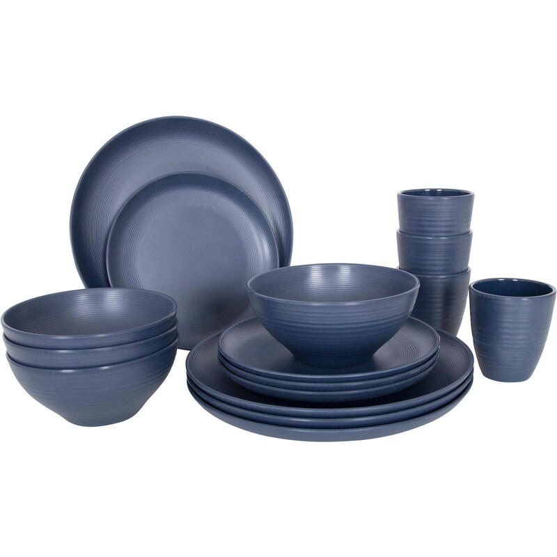 Set de vaisselle camping en mélamine Orville voyage Assiette Gobelet 16pcs