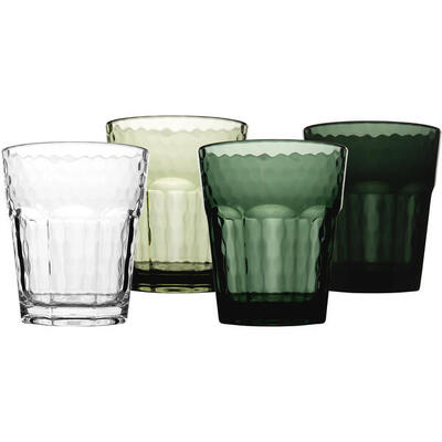 Limonade glas - mix & match - kunststof - 200 ml - 4 stuks - groen