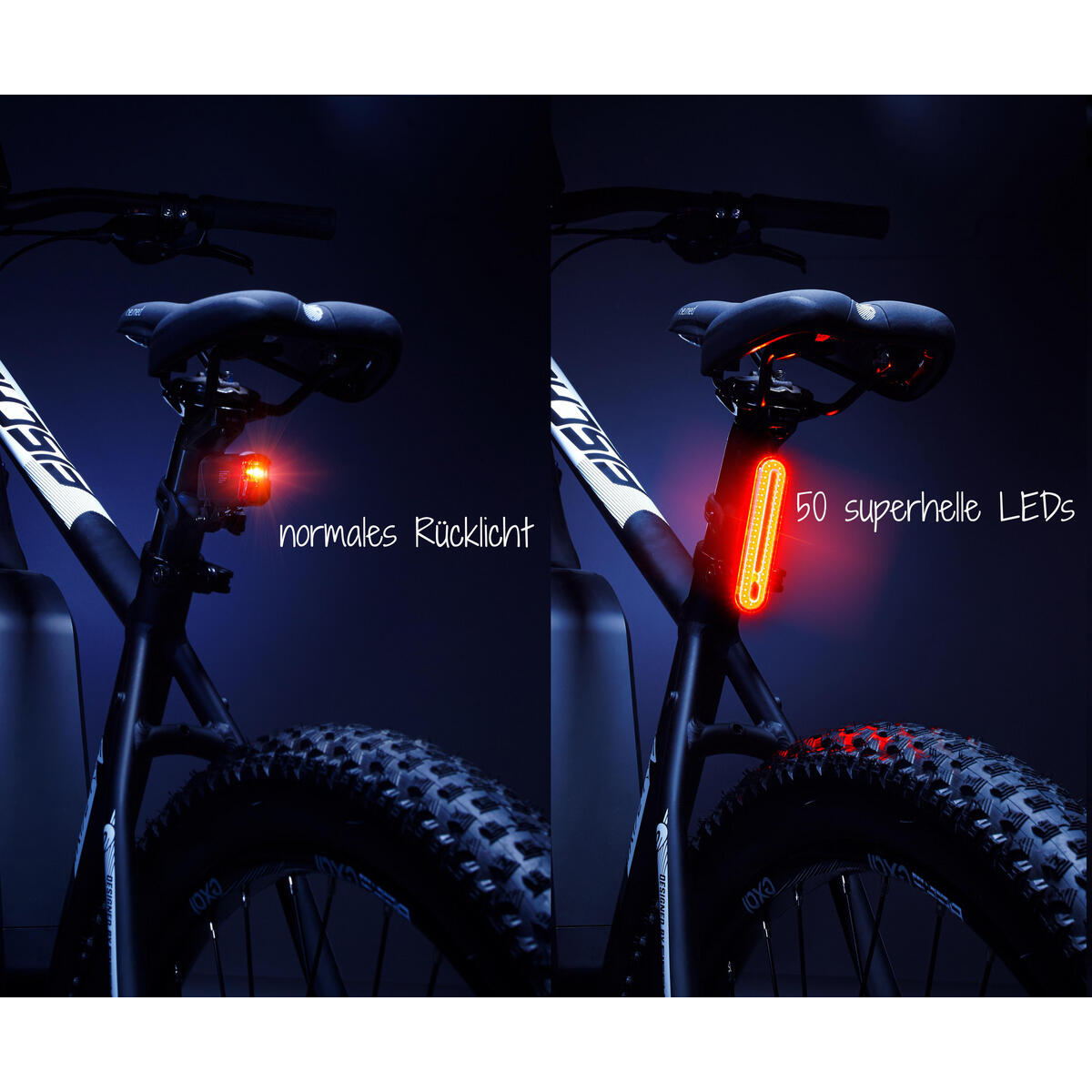 Feu arrière LED avec batterie Fischer 5/7
