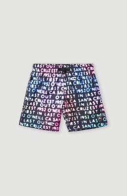 O'neill zwembroeken cali gradient 14'' swim shorts boys' black neon lights