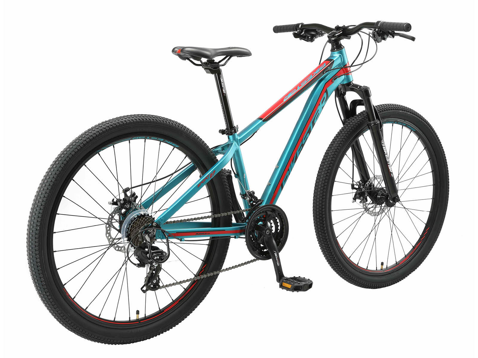Bikestar Hardtail MTB Alu Sport S 27.5 Inch 21 Speed Turquoise 3/6