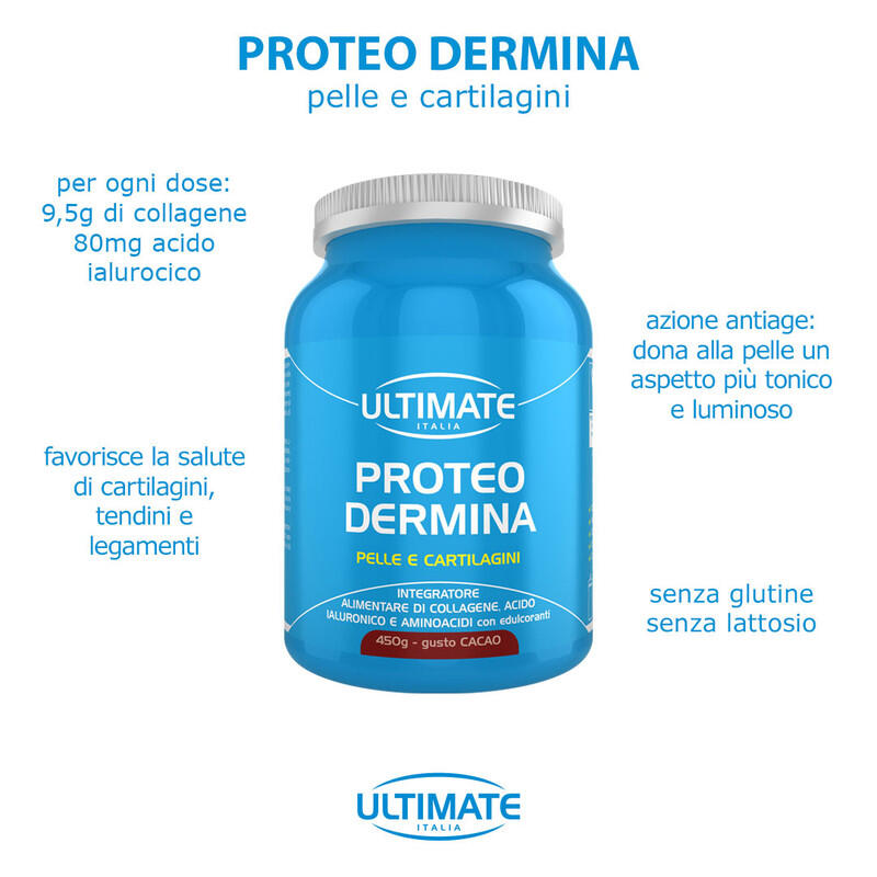 Integratore alimentare - PROTEO DERMINA CACAO 450g – collage idrolizzato