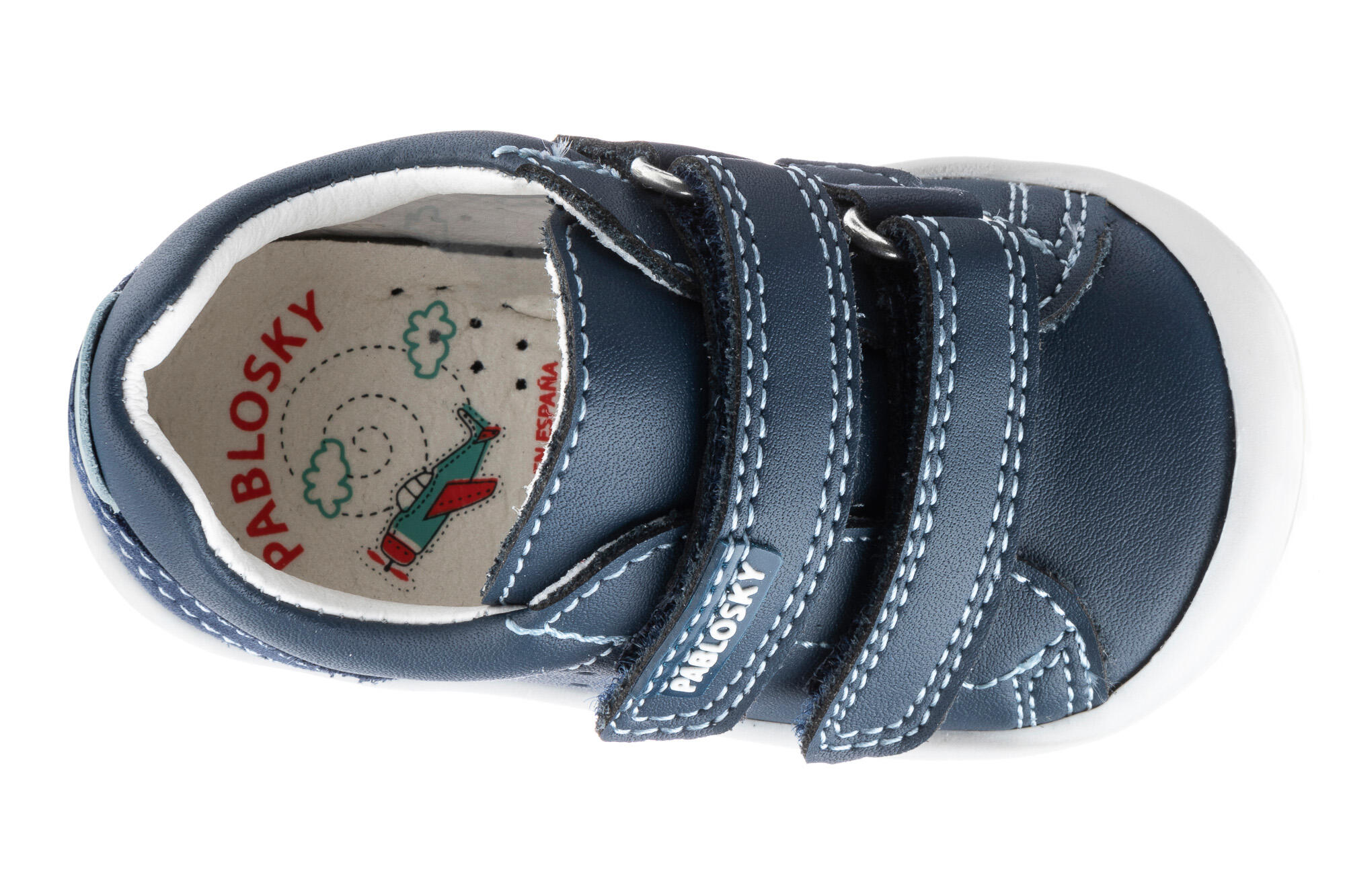 Zapatillas de marcha Pablosky Azules para bebé unisex de piel 4/7
