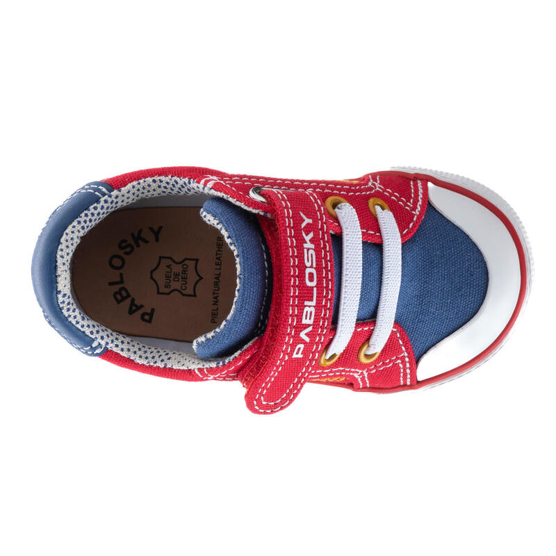 Zapatillas de marcha Pablosky Rojos para bebé niño de tejido