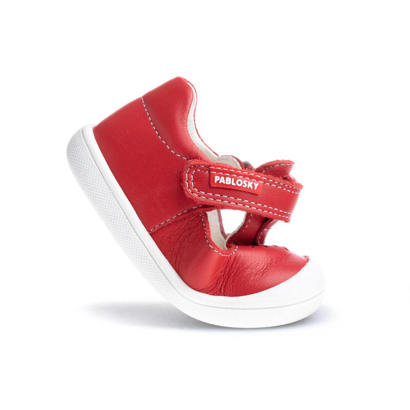 Zapatillas de marcha Pablosky Rojos para bebé unisex de piel