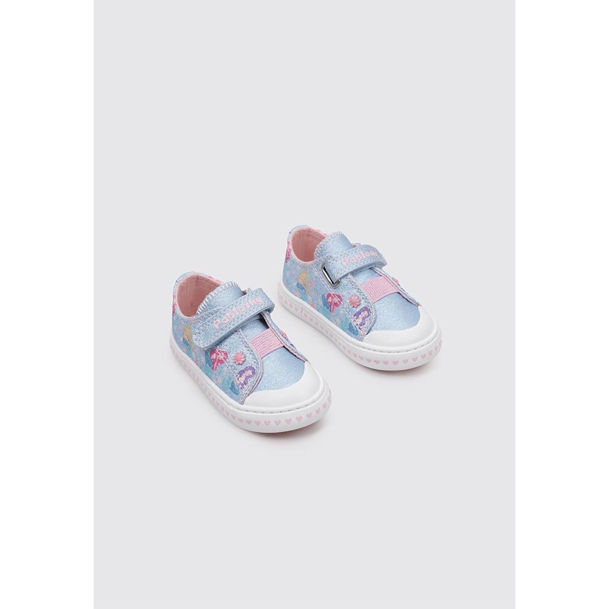 Baskets Pablosky Sax 210860 Pour Enfant - Cuir Naturel, Semelle SUPERFLEX Antidérapante, Doublure écologique - 3