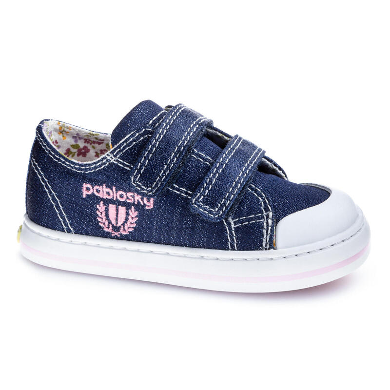 Zapatillas de marcha Pablosky Azules para bebé niña de tejido