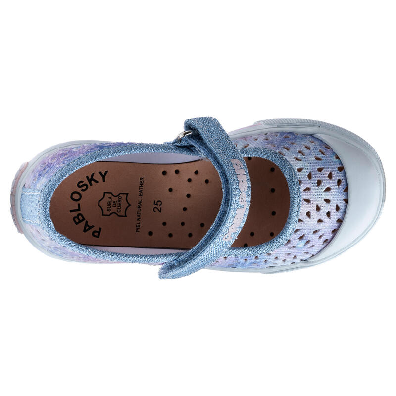 Zapatillas de marcha Pablosky Azules para niña de tejido