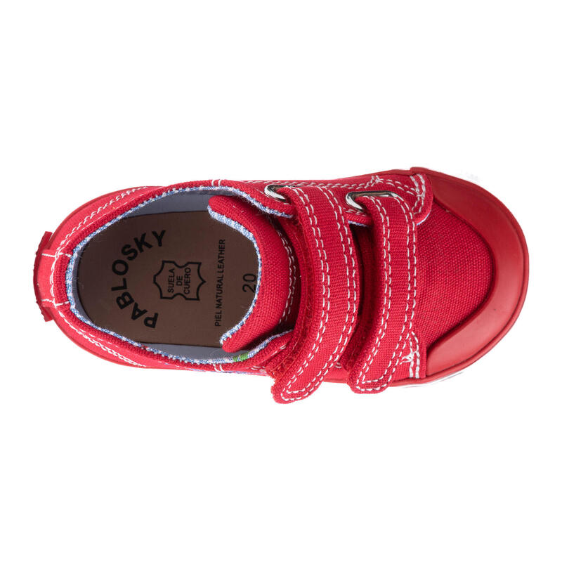 Zapatillas de marcha Pablosky Rojos para bebé unisex de tejido