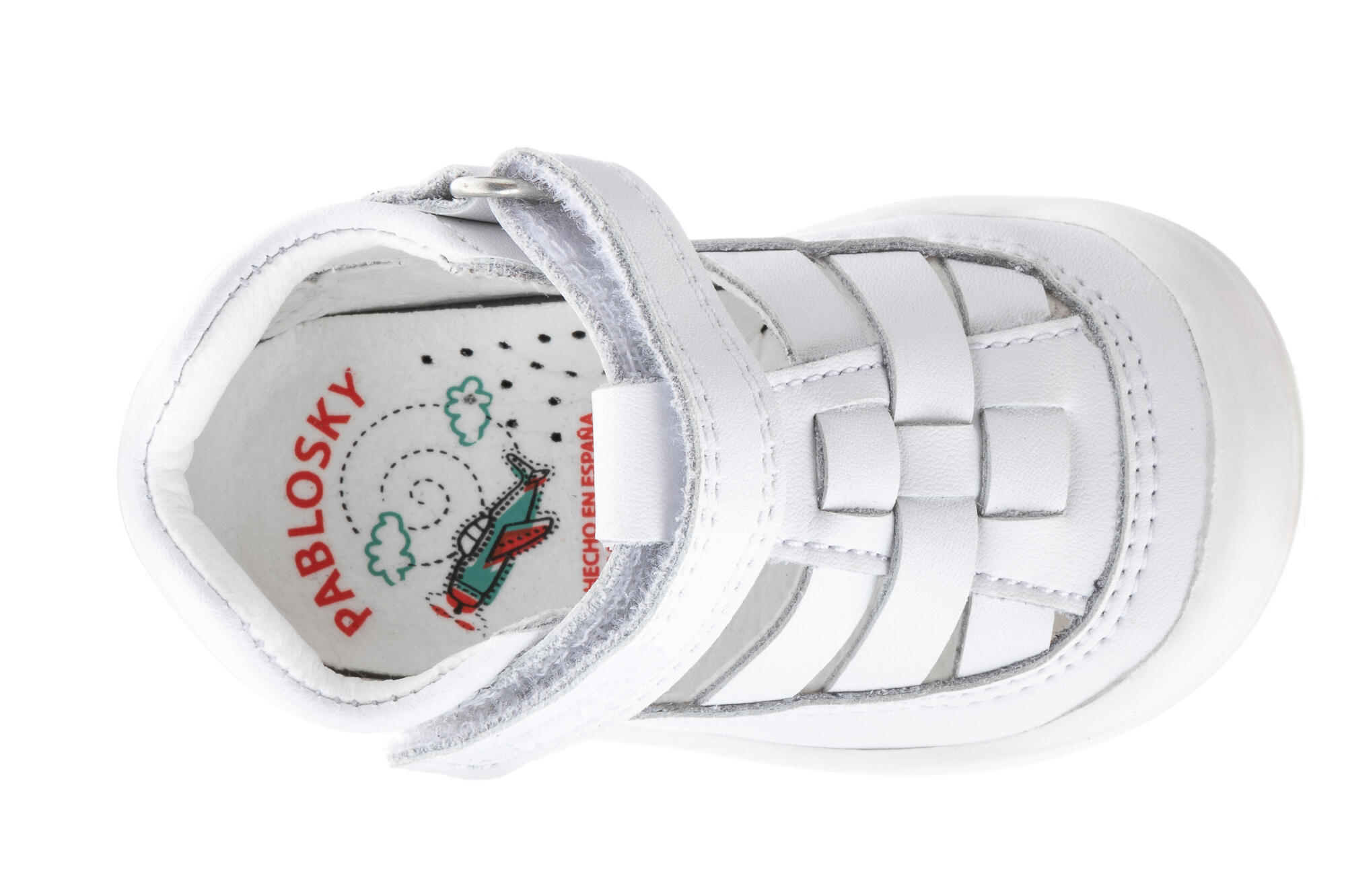 Zapatillas de marcha Pablosky Blancos para bebé unisex de piel 4/7