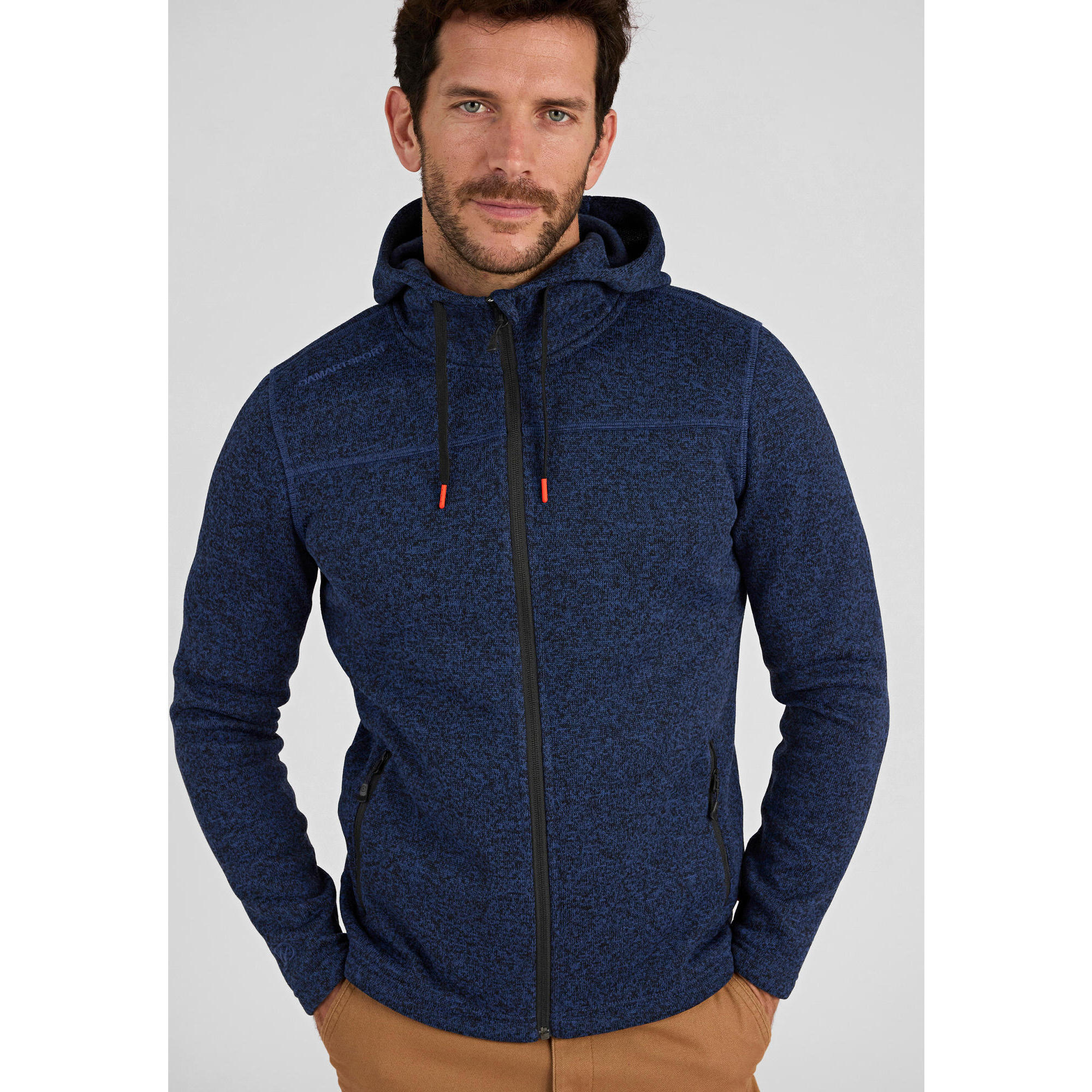 Damart Sport - Veste Polaire Chaude Avec Capuche Homme-thermique Thermolactyl - Veste - Bleu|gris - 52 2xl - Decathlon