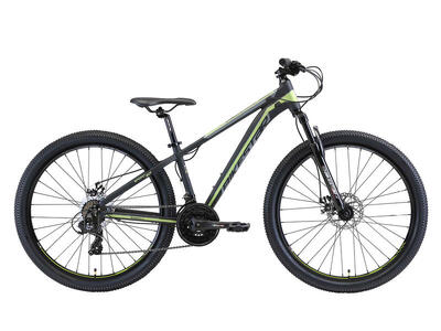 Bikestar hardtail mtb alu sport s 27.5 inch 21 speed zwart/groen