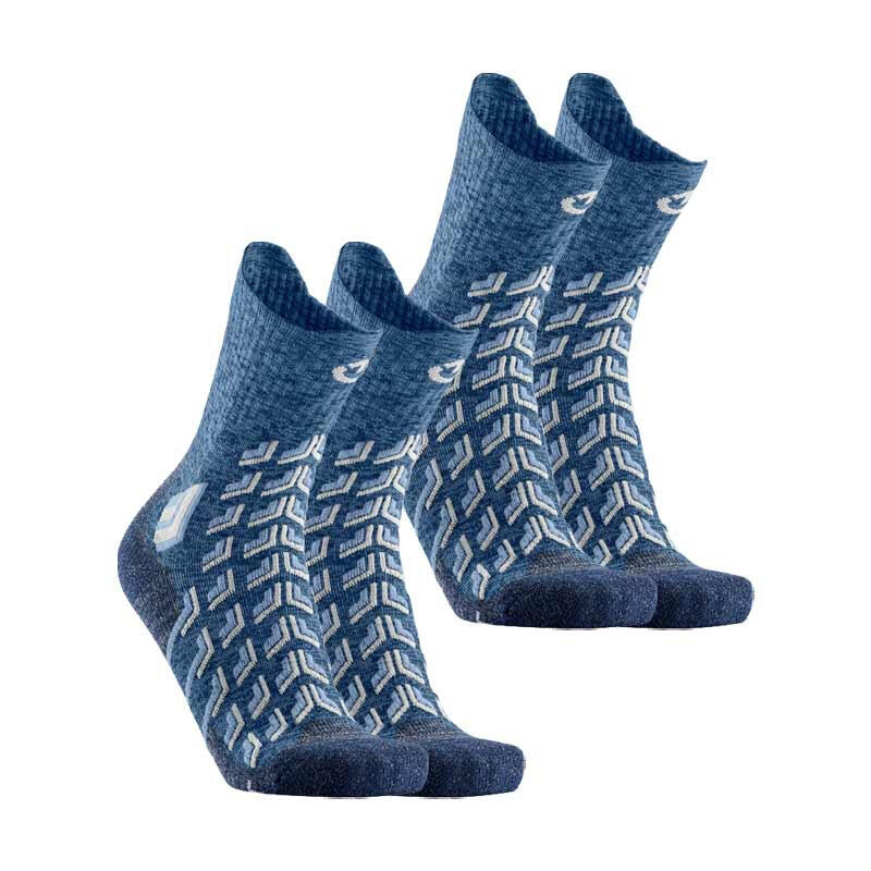 Therm-ic - Chaussettes Randonnée Femme Pour L'Été. Lot X 2 Paires - Trekking Cool Crew Lady - Chaussettes - Blanc|bleu - 39/42 - Decathlon