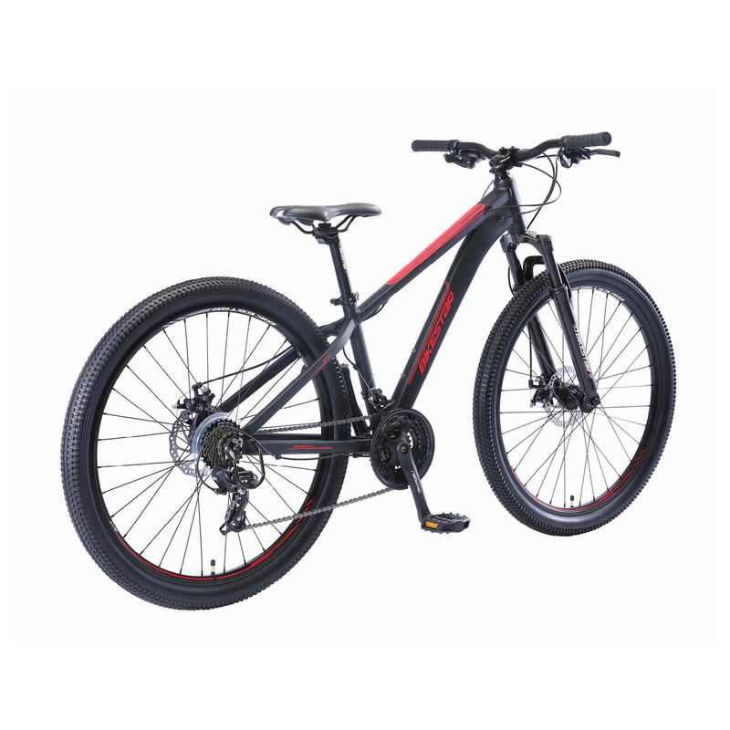 Bikestar Hardtail MTB Alu Sport S 27.5 inch 21 speed Zwart/rood