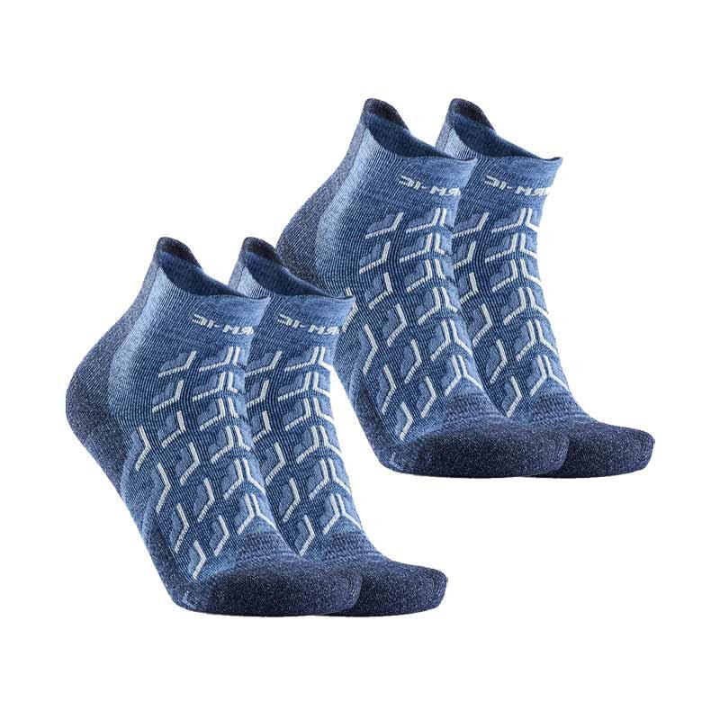 Chaussettes randonnée - Hike 500 Mid noire x2 paires QUECHUA