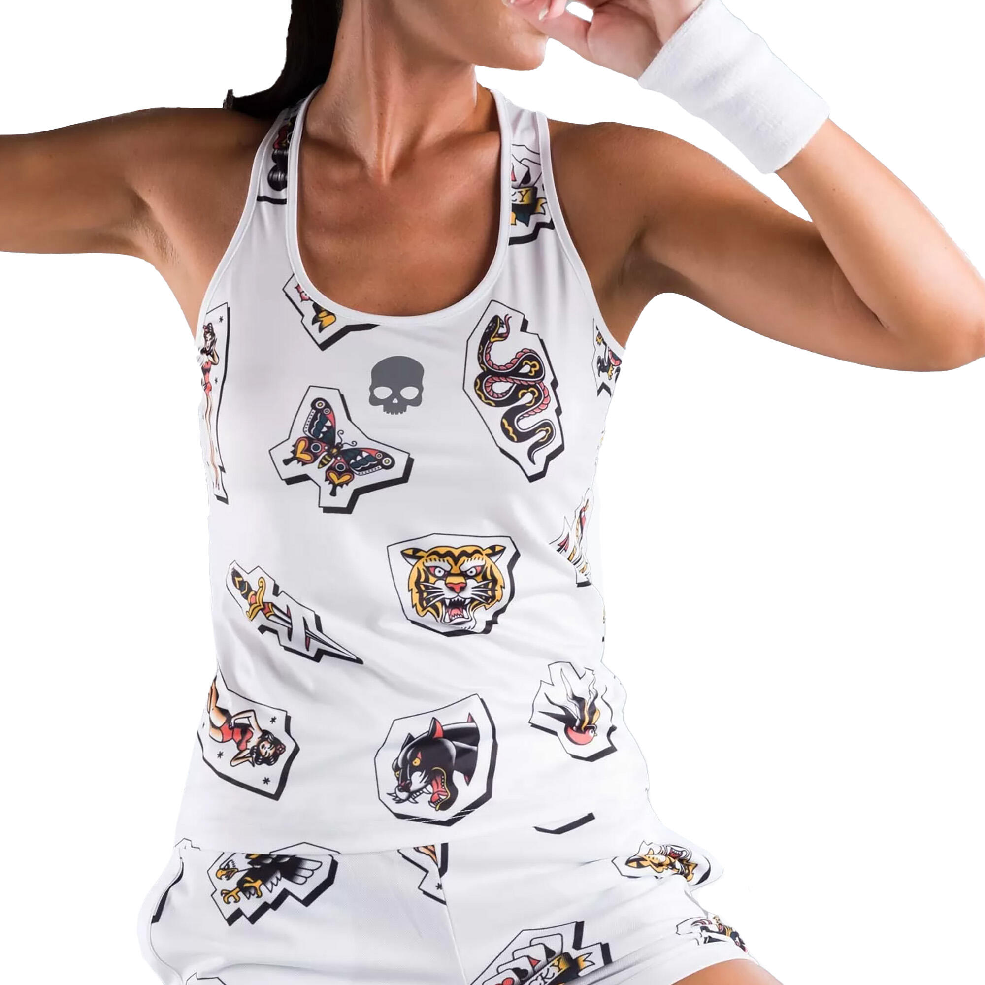 T-shirt de tennis femme HYDROGEN Tattoo Tech 3/6