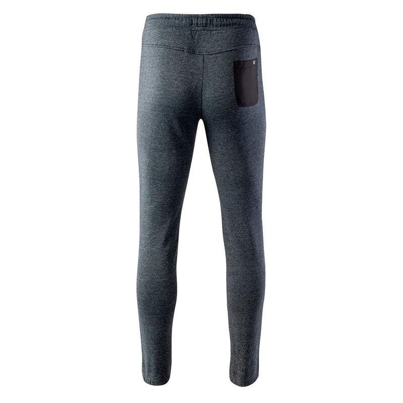 Pantalon de jogging RISAN Homme (Noir chiné / Noir / Orange sanguine)