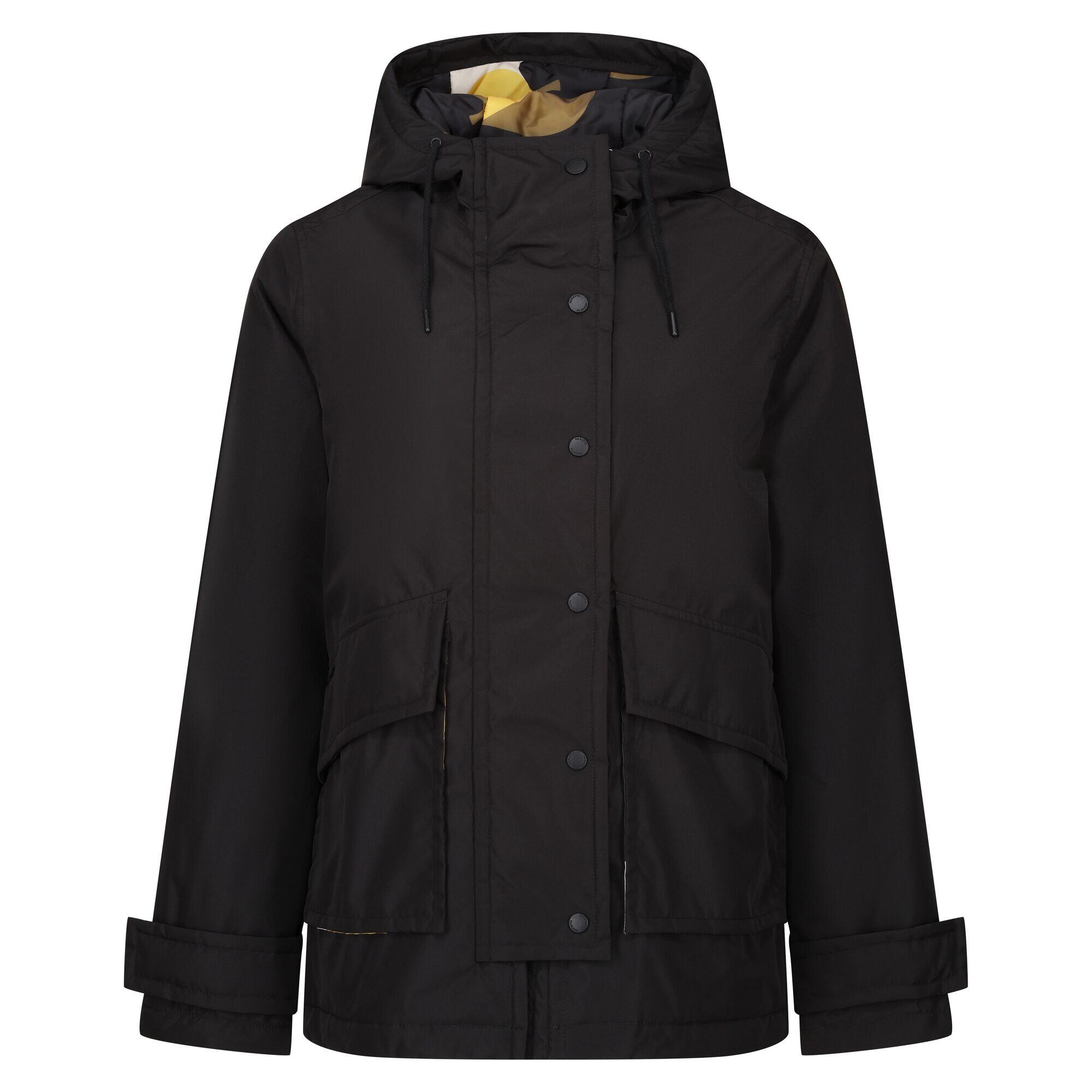 Womens/Ladies Orla Kiely Swing Shadow Elm Waterproof Jacket (Black/Yellow) 1/5