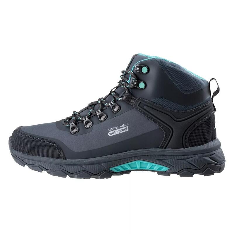 Dames Eglinter Waterdichte Wandelschoenen (Donkergrijs/Turquoise)