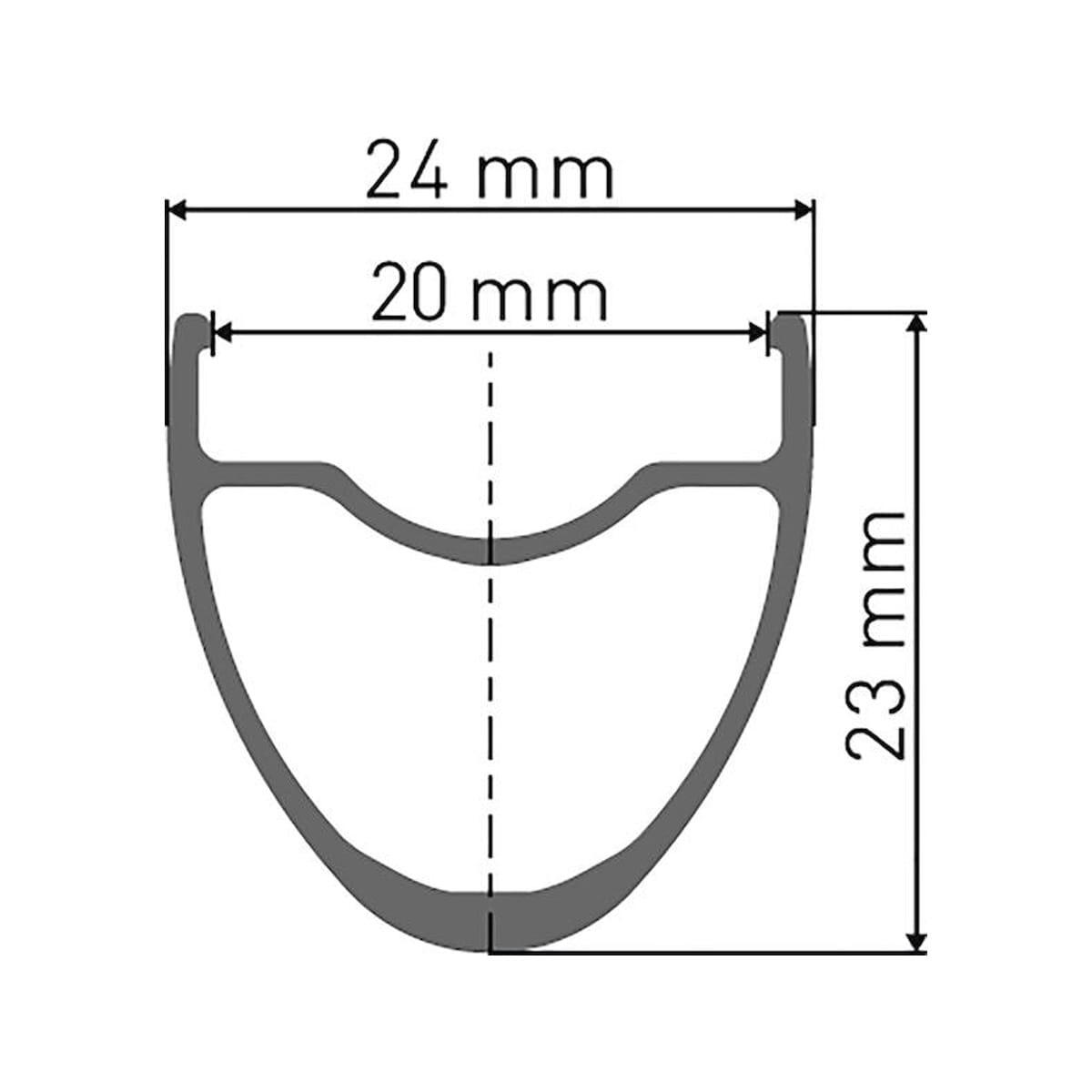 Vorderrad Rennrad E 1800 23 center lock 3/4